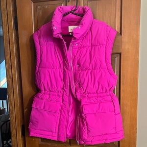 Universal Thread, Vibrant Pink Puffer Vest, medium